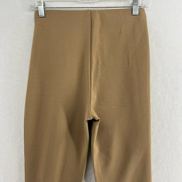 H&M Bell Bottom Pants Women's Sz S Brown Seamless Slim Fit Flare Leg Stretch - Picture 8 of 13